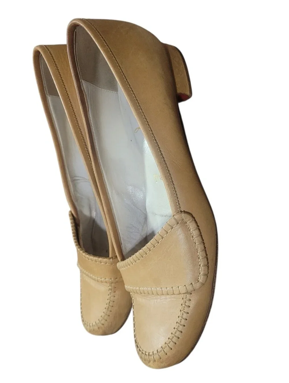 CHRISTIAN LOUBOUTIN Leather Camel Loafers Sz 9.5